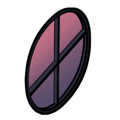 Circle Side window: Sunset