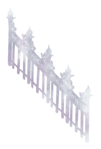 Side Iron-Wrought Fence: White