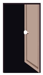 Creepy Open Door: Tan